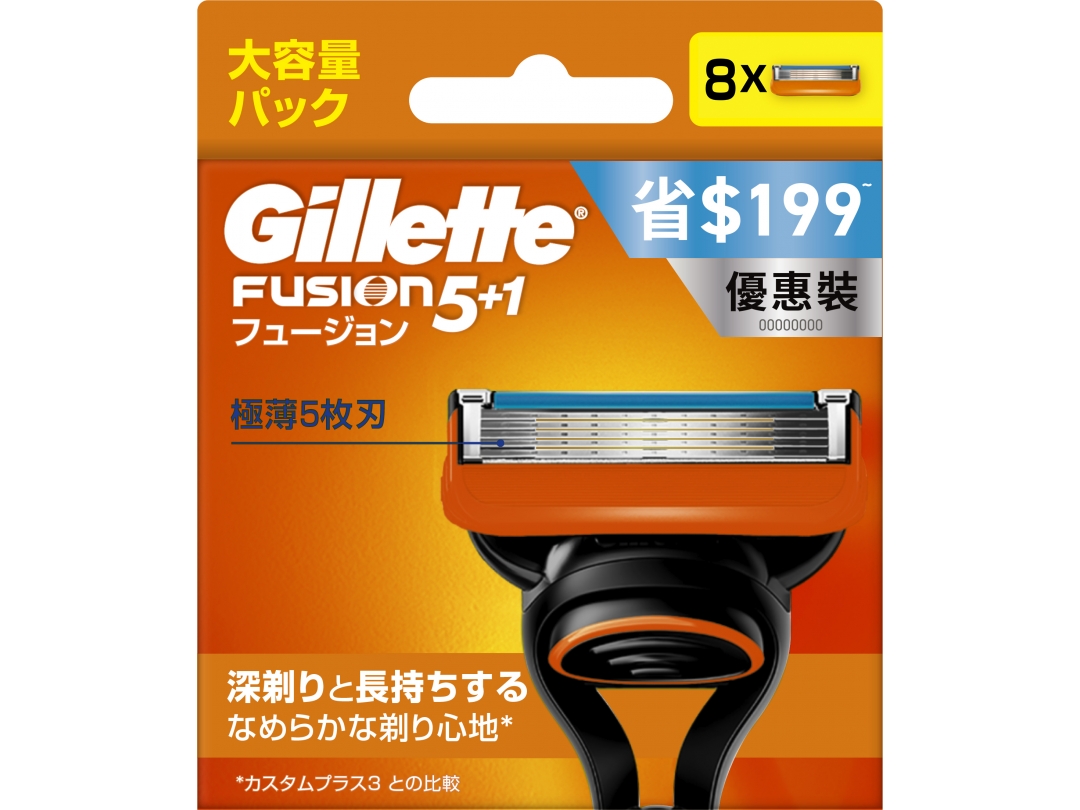 【吉列Gillette】Fusion鋒隱系列刮鬍刀8刀頭