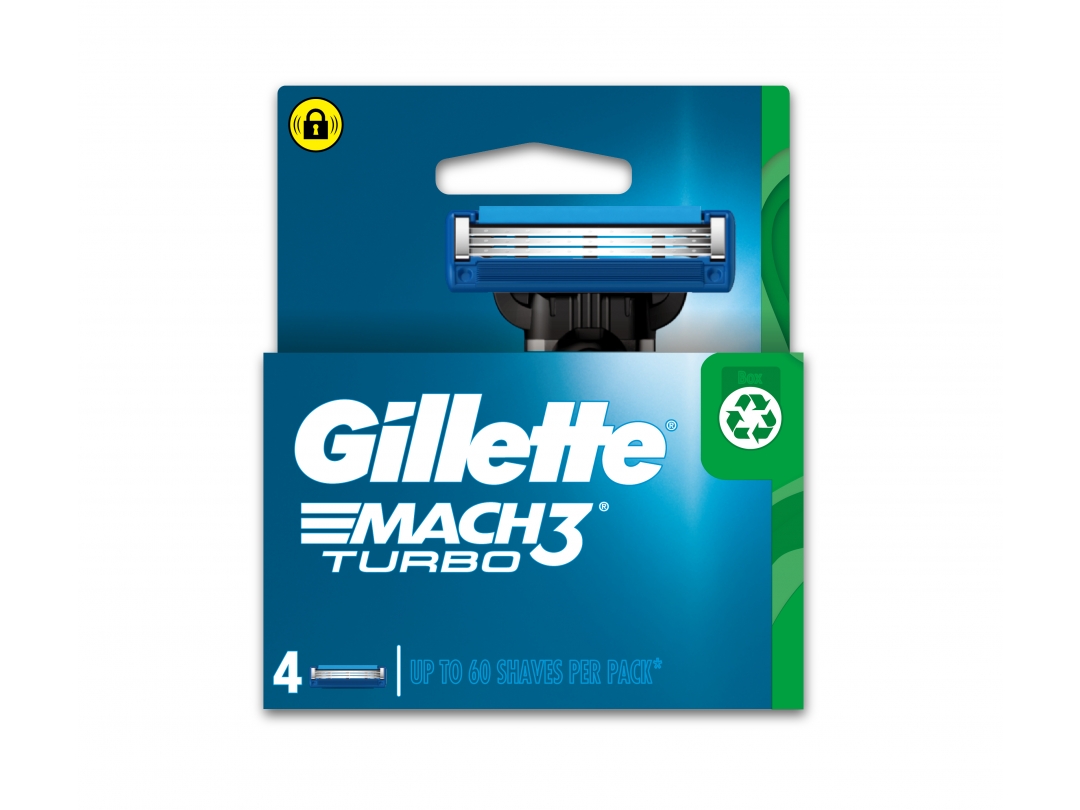 【吉列Gillette】 Mach3 Turbo 鋒速突破系列刮鬍刀頭 4刀入
