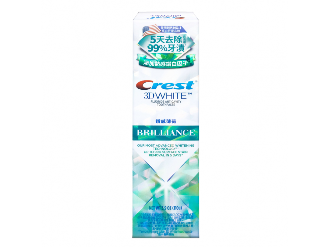 【Crest】極致鑽白牙膏110g-鑽感薄荷