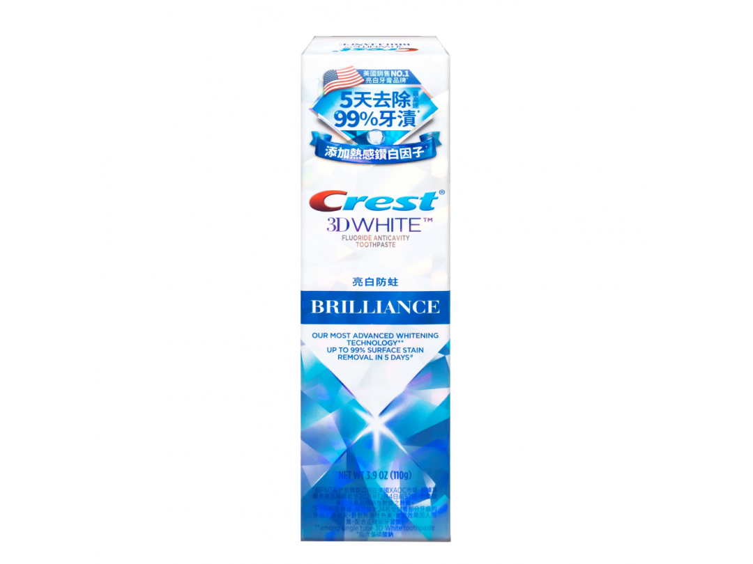 【Crest】極致鑽白牙膏110g-亮白防蛀