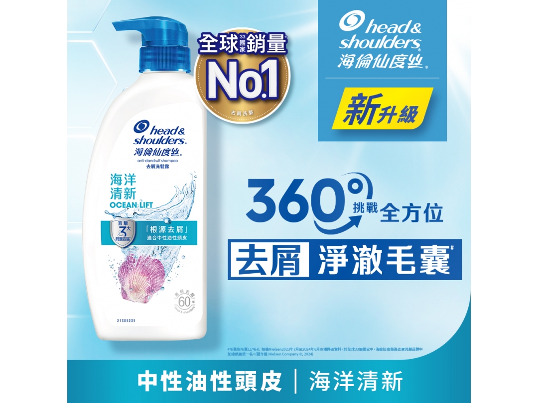 海倫仙度絲去屑洗髮乳680ml-海洋清新